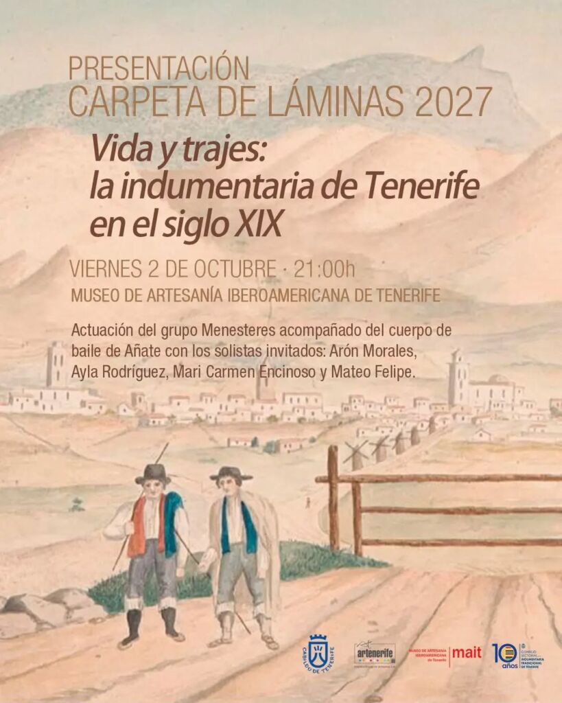 Presentación de la carpeta de láminas de la Indumentaria Tradicional de Canarias 2027