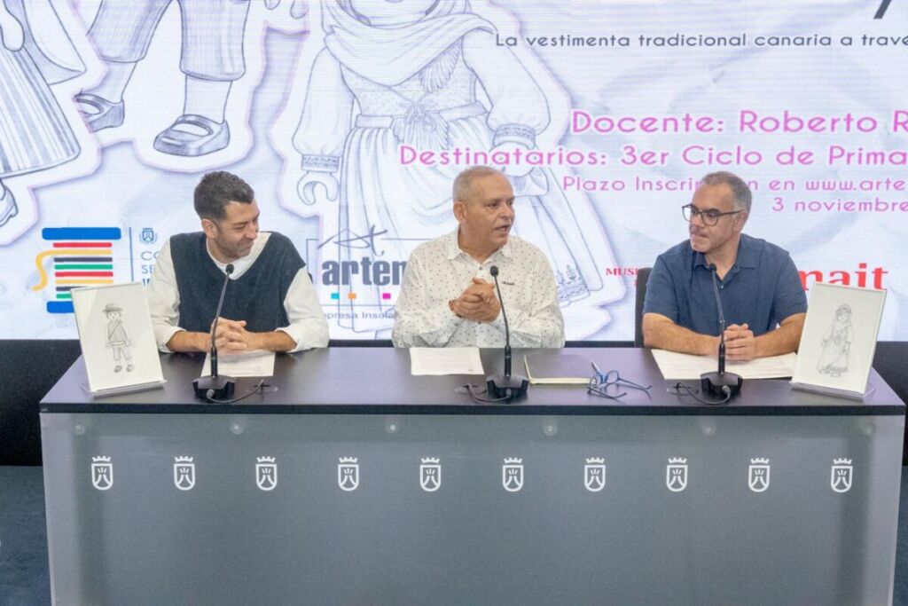 El Cabildo acerca la indumentaria tradicional canaria a los escolares a través del dibujo y la ilustración